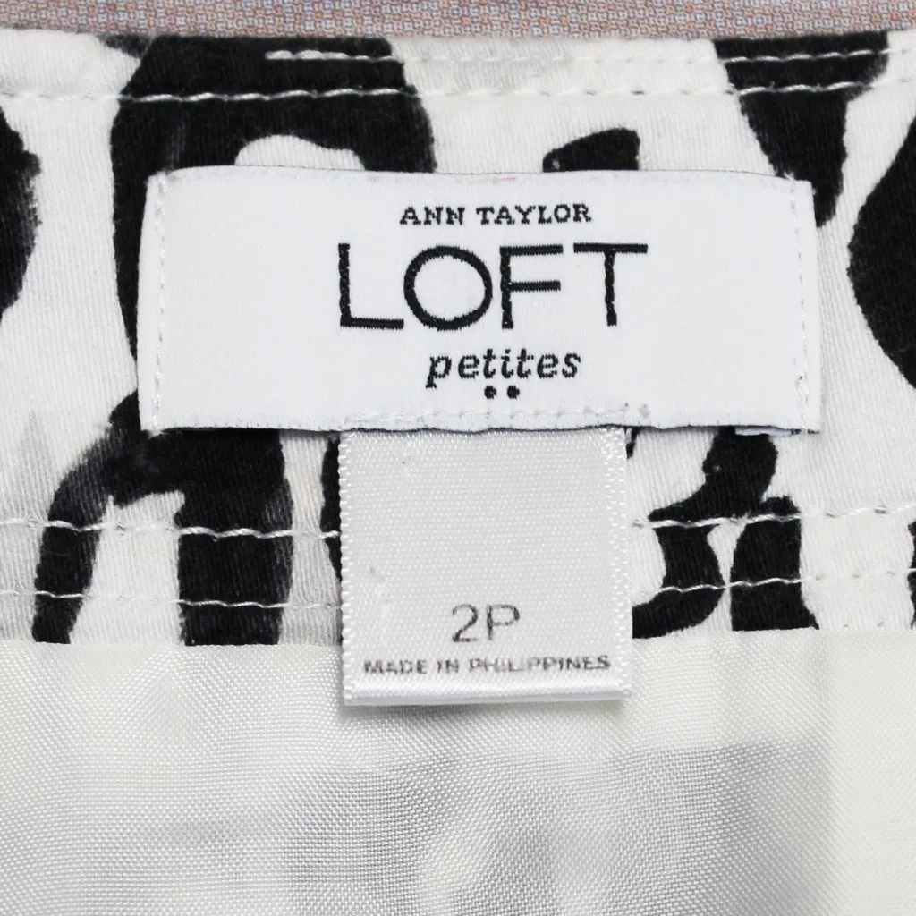 Ann Taylor Loft Animal Print Pencil Skirt Petite 2 - Image 3