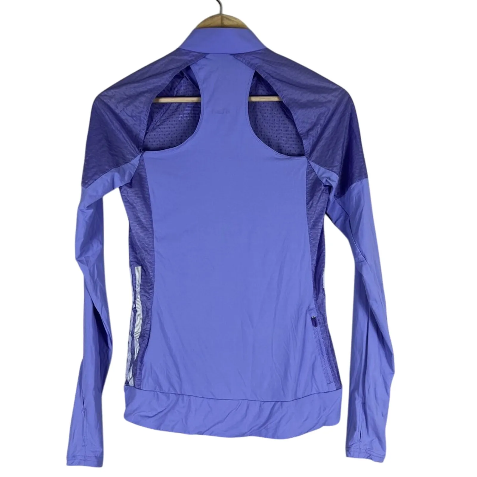 Adidas Adizero Running Jacket Womens S Purple Lightweight Zip Athleisure Sporty - Image 4