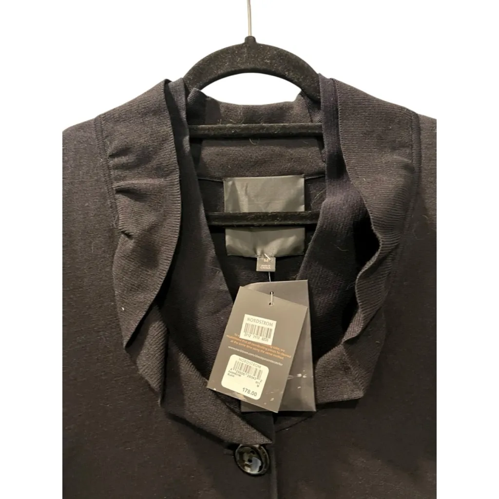 Classiques Entier Atelier NWT Wool Silk Size Medium Sweater Shirt Black $178 - Image 2