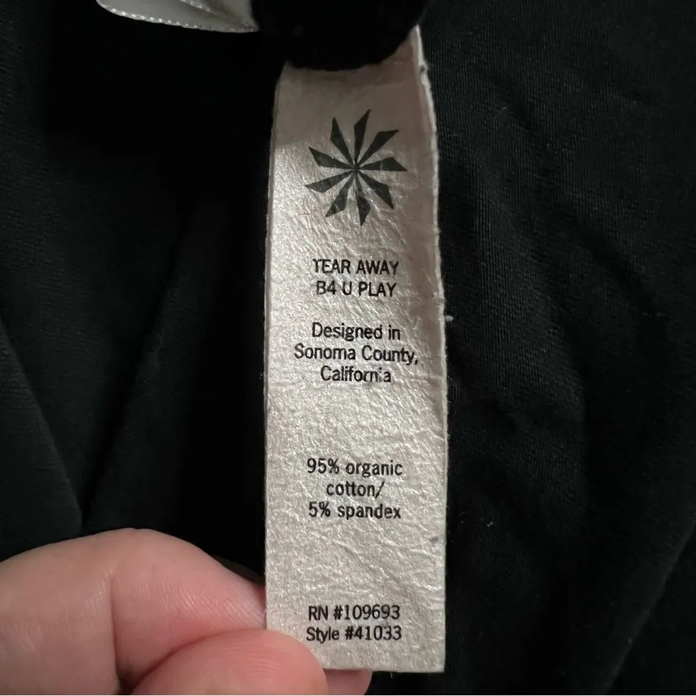 Athleta Black Señorita Cotton V-Neck Sleeveless T-Shirt Dress Size Small 41033 - Image 5