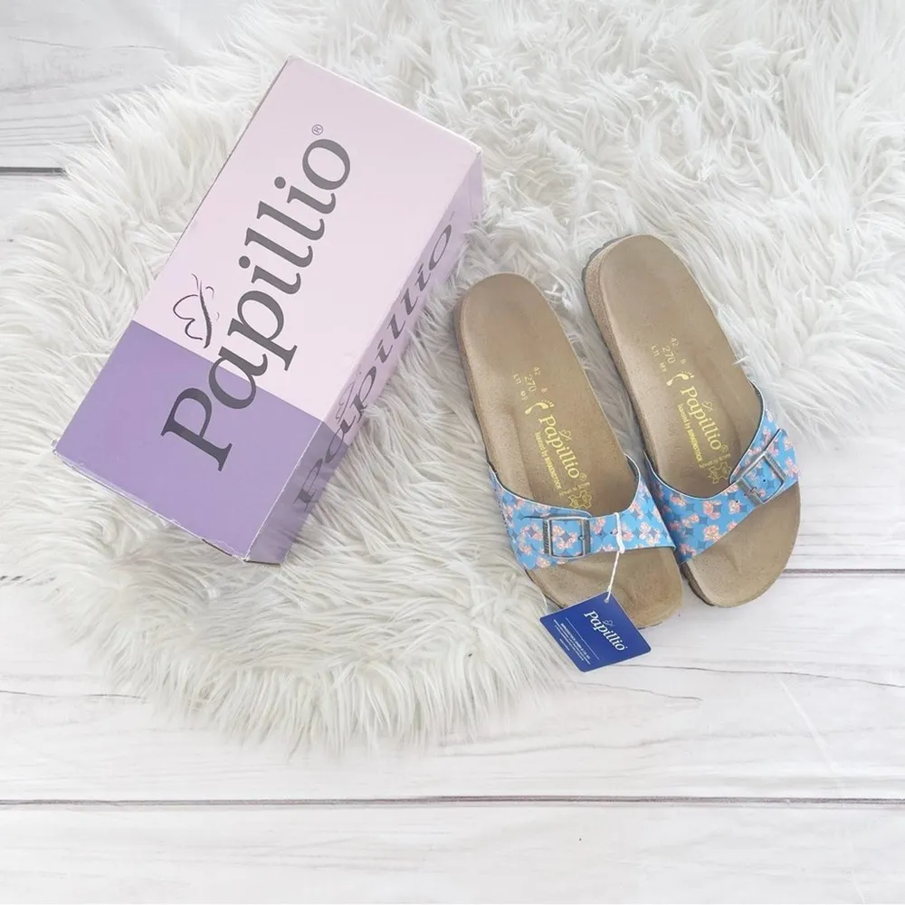 Birkenstock Papillio Women's Madrid Floral Circles Blue Birko-Flor Sandal Sz 42N - Image 2