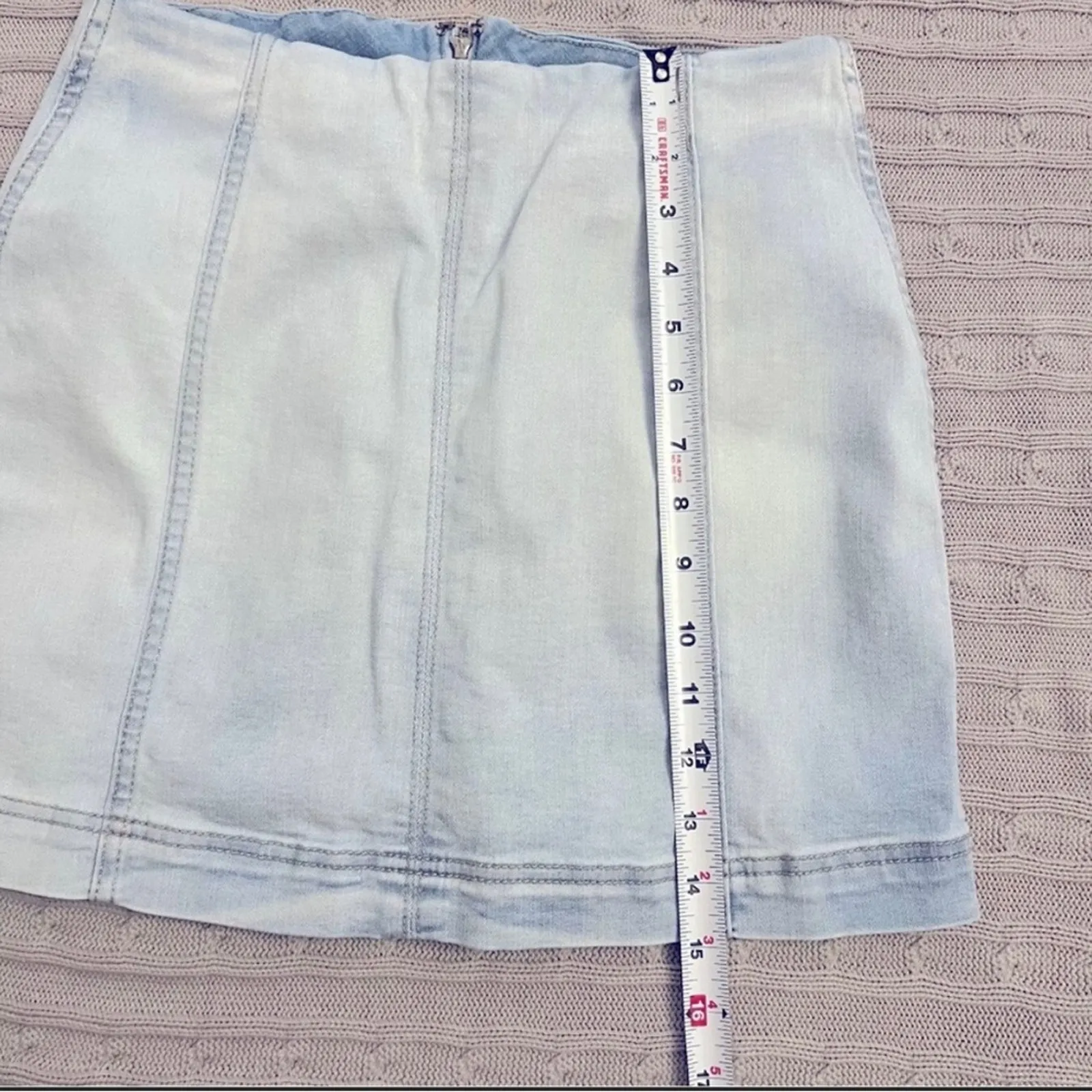 Wild Fable Women's Light Wash Denim Skirt Sz 6 - Image 8