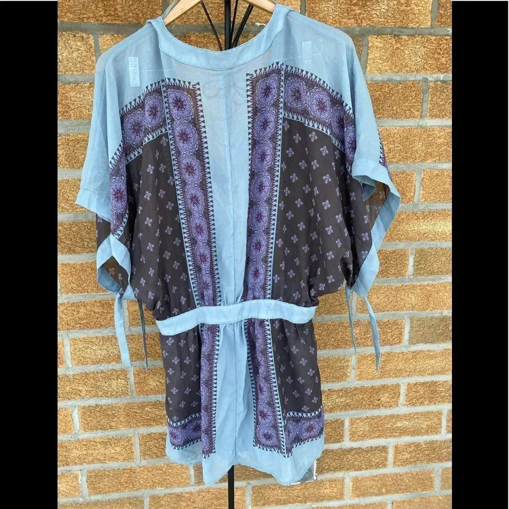 Free People Dusty Blue Santa Cruz Kimono small - Image 10