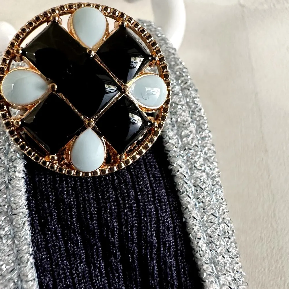 MAIYO Natalie Off Duty Bikini Top Sleeveless Scoop Neck Button Details Blue XS - Image 2