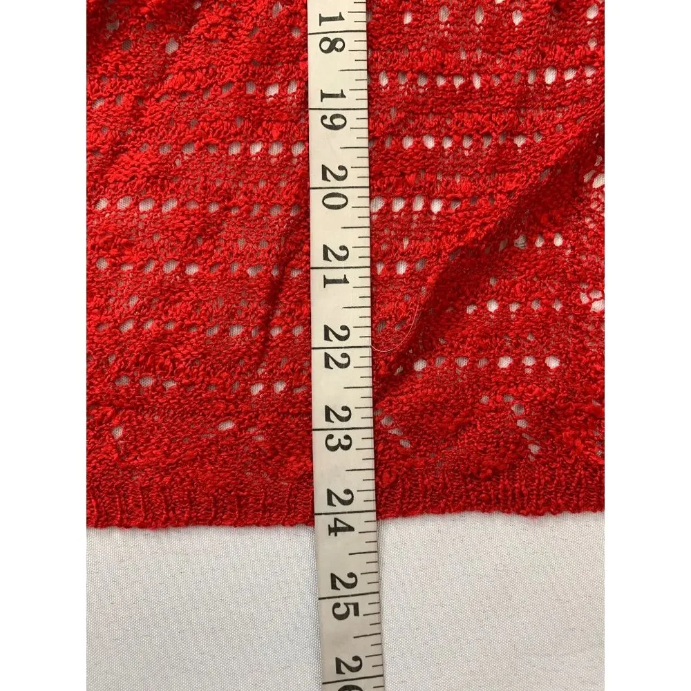 Roz & Ali Women's Cherry Red Cardigan - Image 5