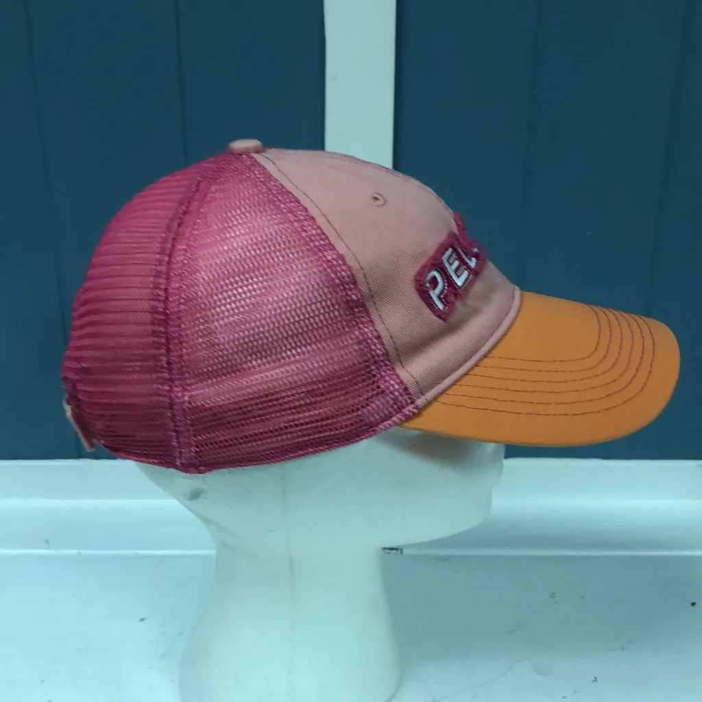 New PELOTON ColorBlock Cap Adjustable Trucker‎ Hat Pink Orange TRENDY!! - Image 4
