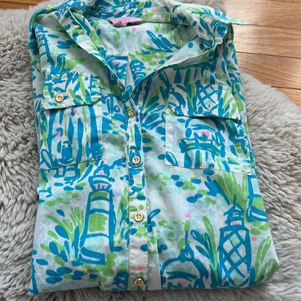 Lilly Pulitzer Captiva Light Beams Lighthouse Tunic - Image 6