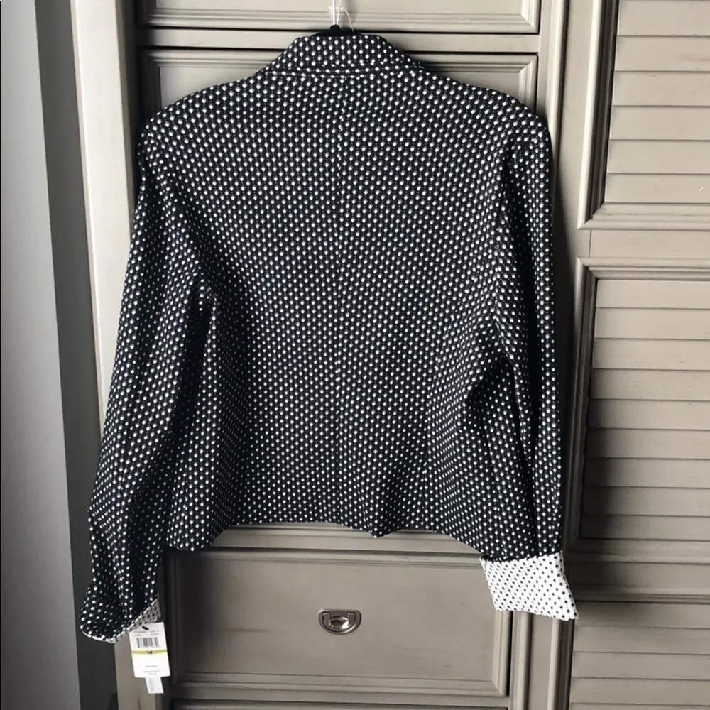 NWT Adorable black and white geometric blazer sz14 - Image 2