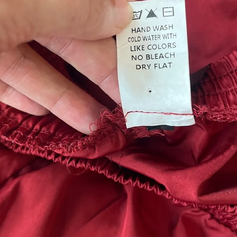 Y2K K TOO Ruched Zip Ankle Track Pants Womens L Red Athleisure Streetwear Sporty Size L - Image 10