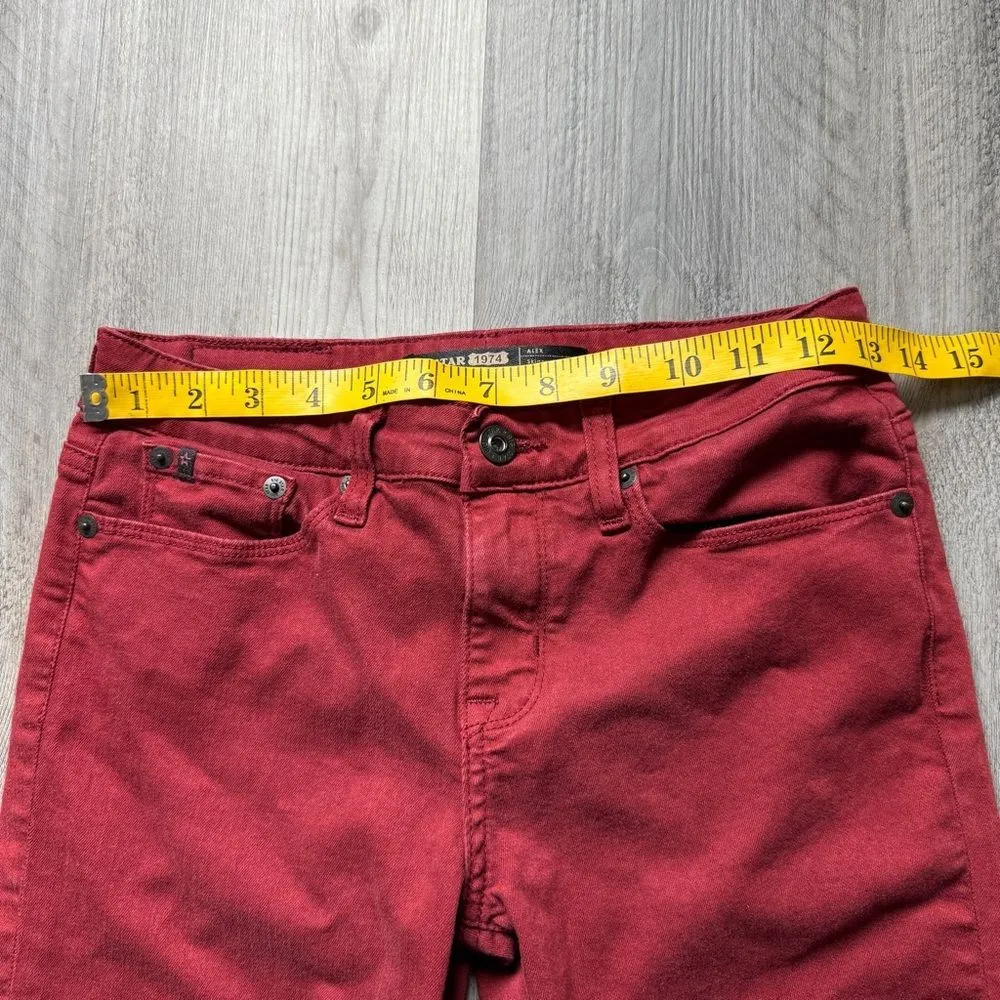 Big Star Alex Skinny Jeans Maroon Red 27” Waist - Image 7
