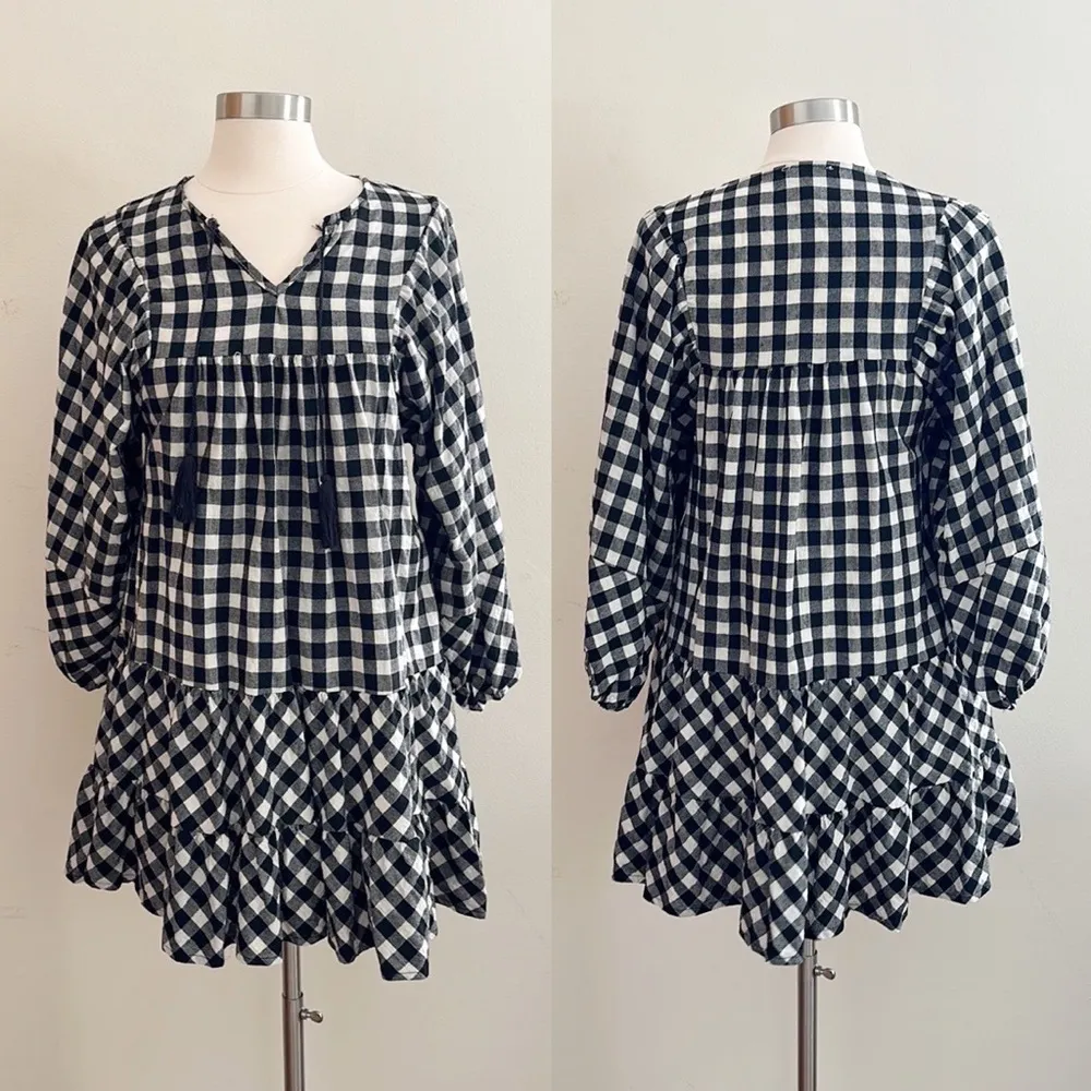 VICI | Gingham Long Sleeve Dress - Image 4