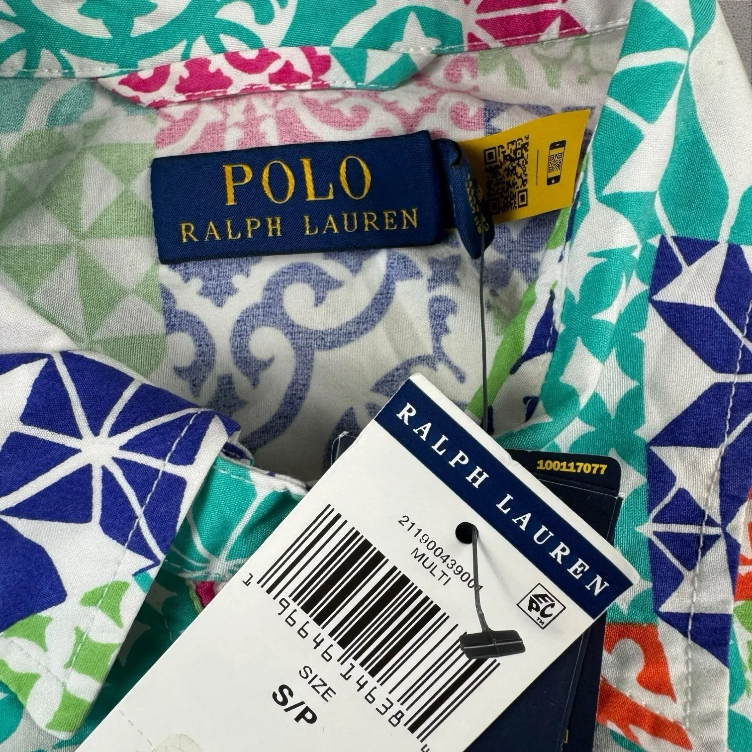 Polo Ralph Lauren Cotton Patchwork Geometric Eisenhower Bomber Jacket Sz S NWT - Image 2