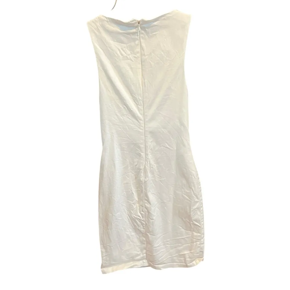 Zara Trafaluc White Embellished Dress Small - Image 4