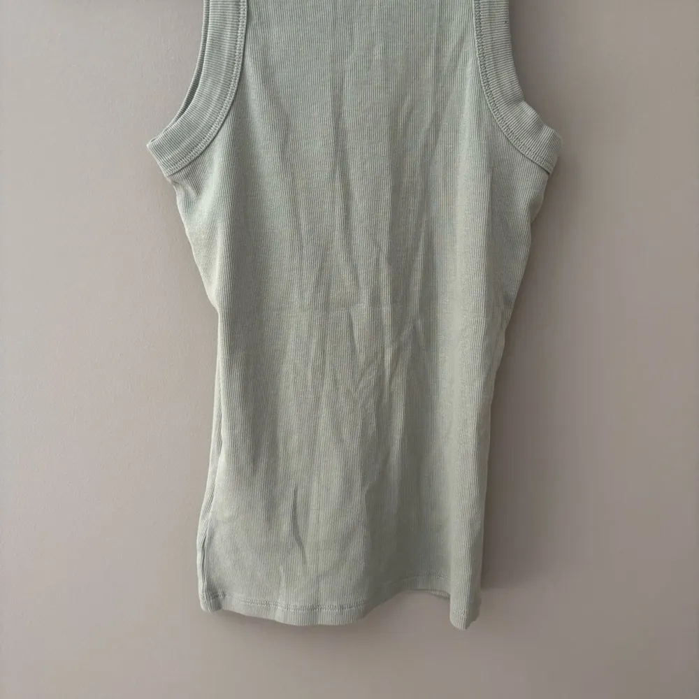 Madewell Crewneck Ribbed Tank Top Sage Green Sz XS - Image 9