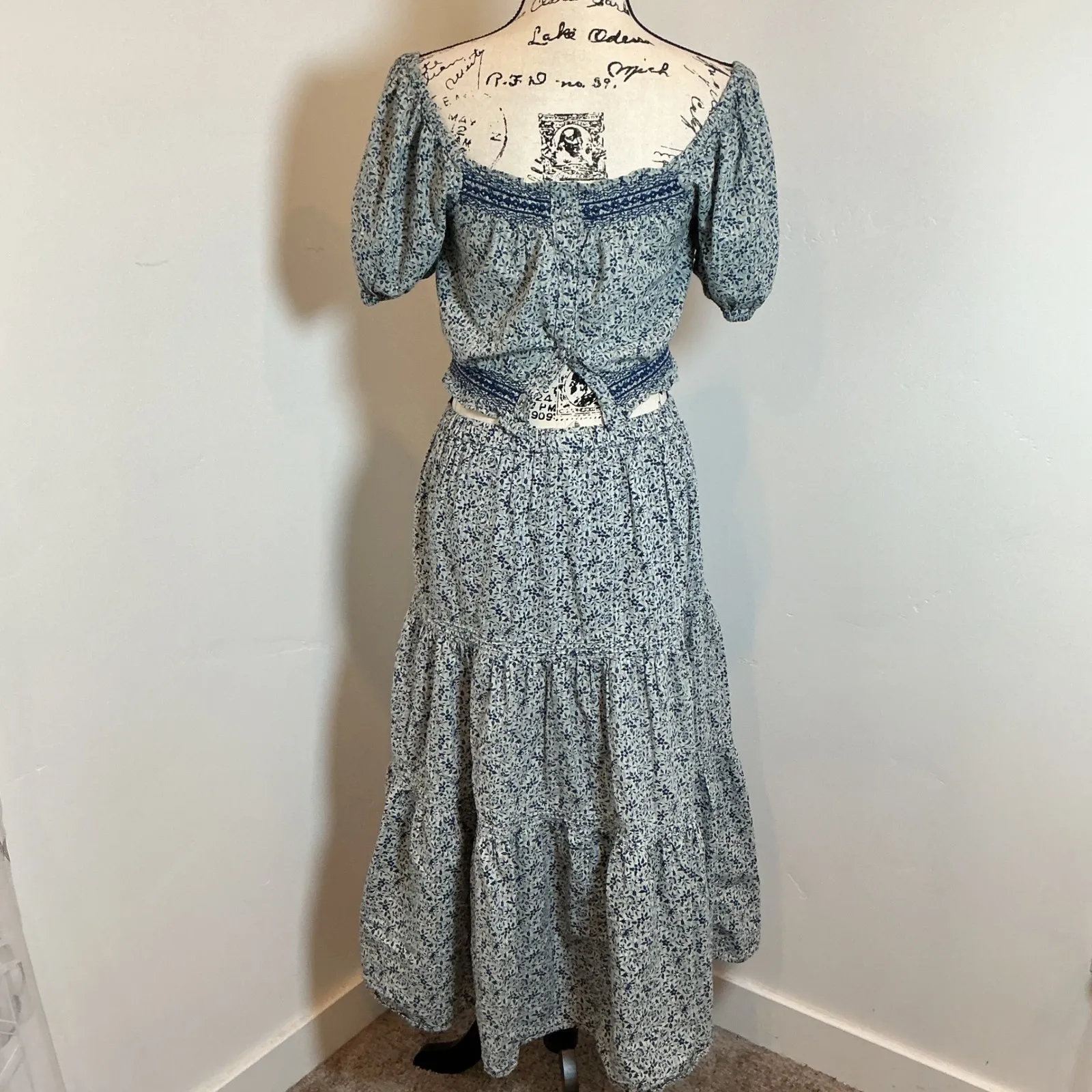 Madewell Button front tiered maxi skirt in Florentine Floral Cotton Set XS - Image 6