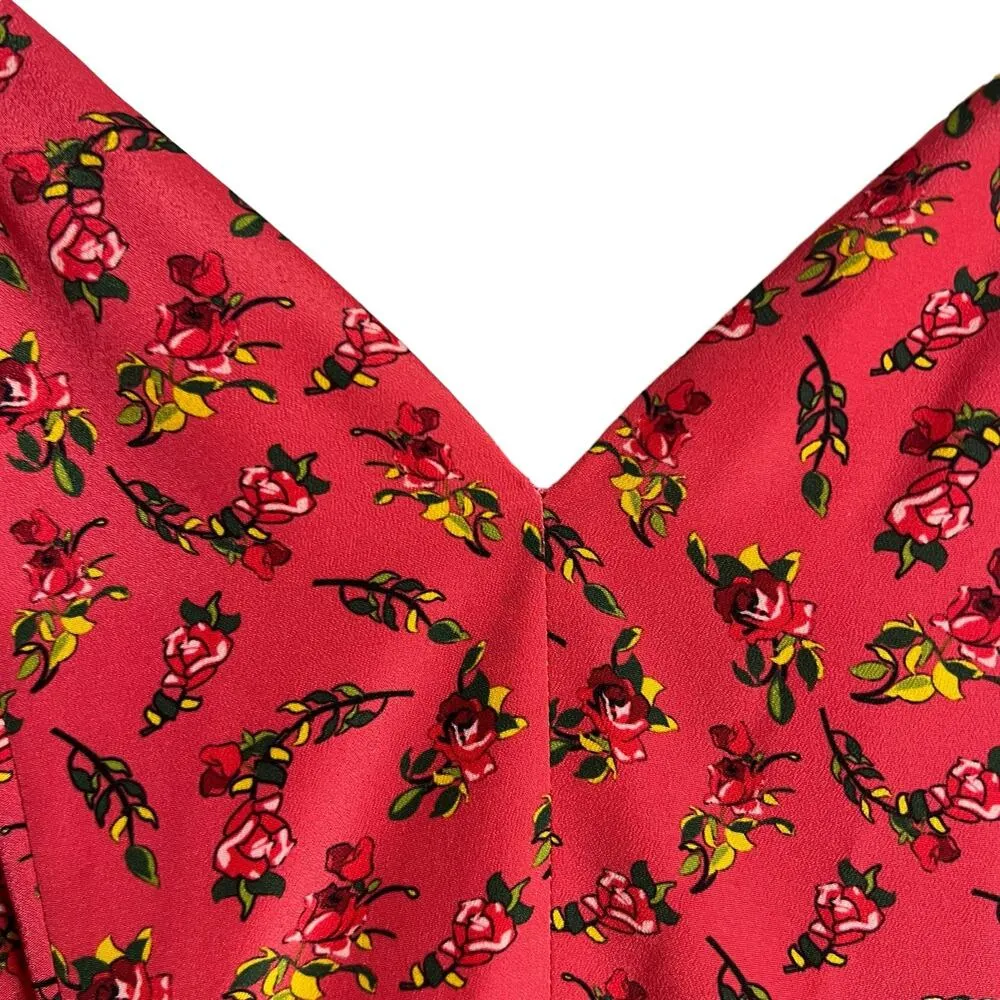 Slate + Willow Rose Vine Pink Floral Print Sleeveless Maxi Dress Size 0 - Image 7