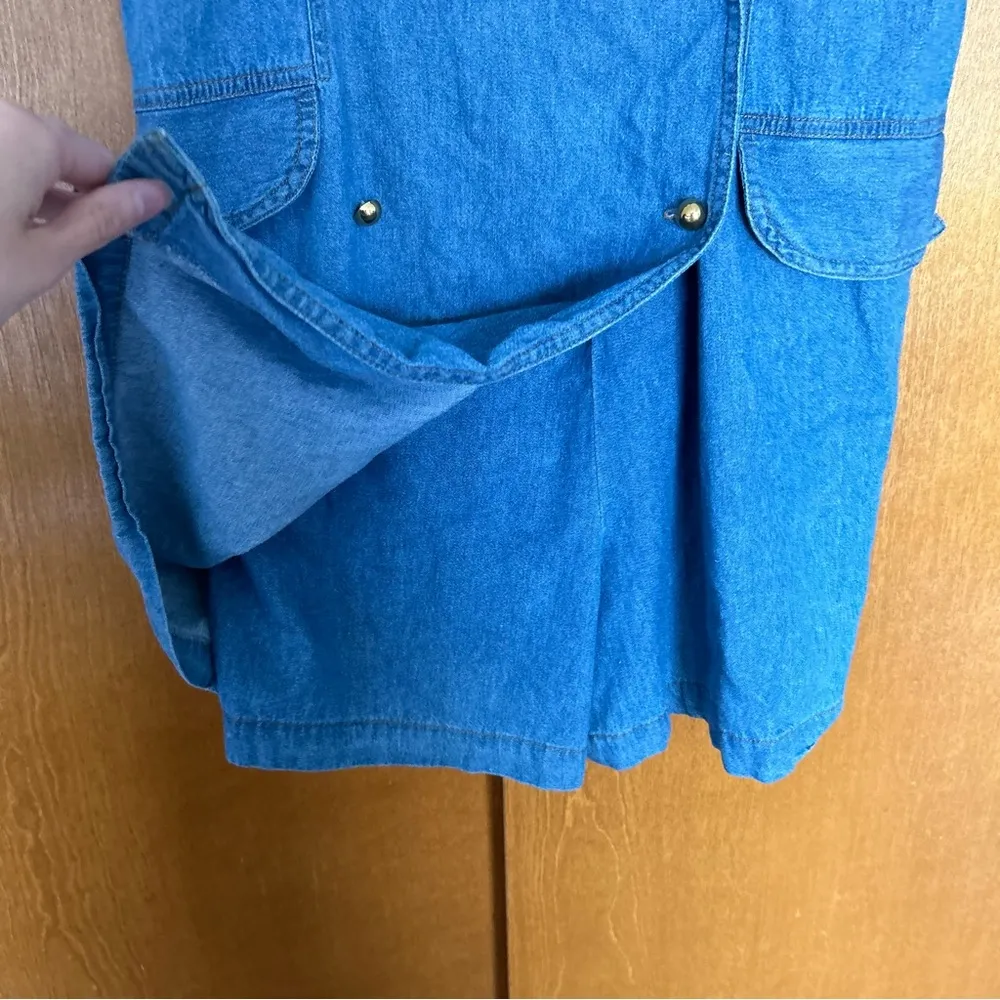 Vintage Ashlee Denim Studded Embellished Romper Size 14 Western Rodeo Concert Blue - Image 8