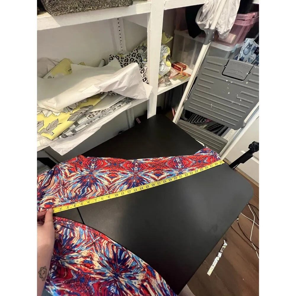TC LulaRoe Fourth Of July Leggings size 16 - Image 6