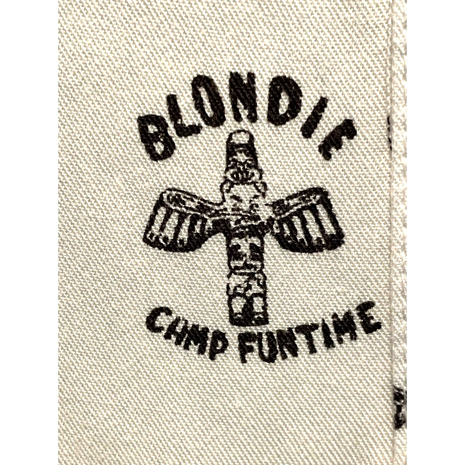 Rock by Junkfood White Button Front Blondie Camp Funtime Print Dress Large - Image 8