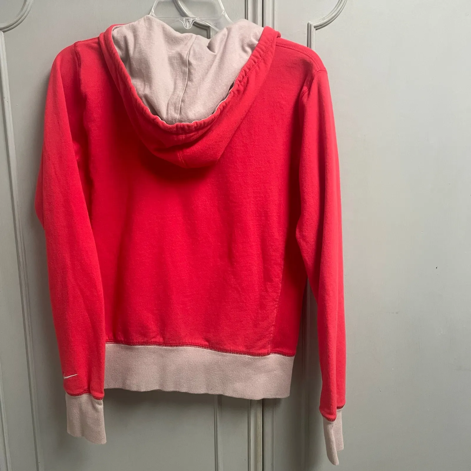 Nike Womens Ohio State Quarter Zip Hoodie Pullover Stretch Size Large Red Gray - Image 4