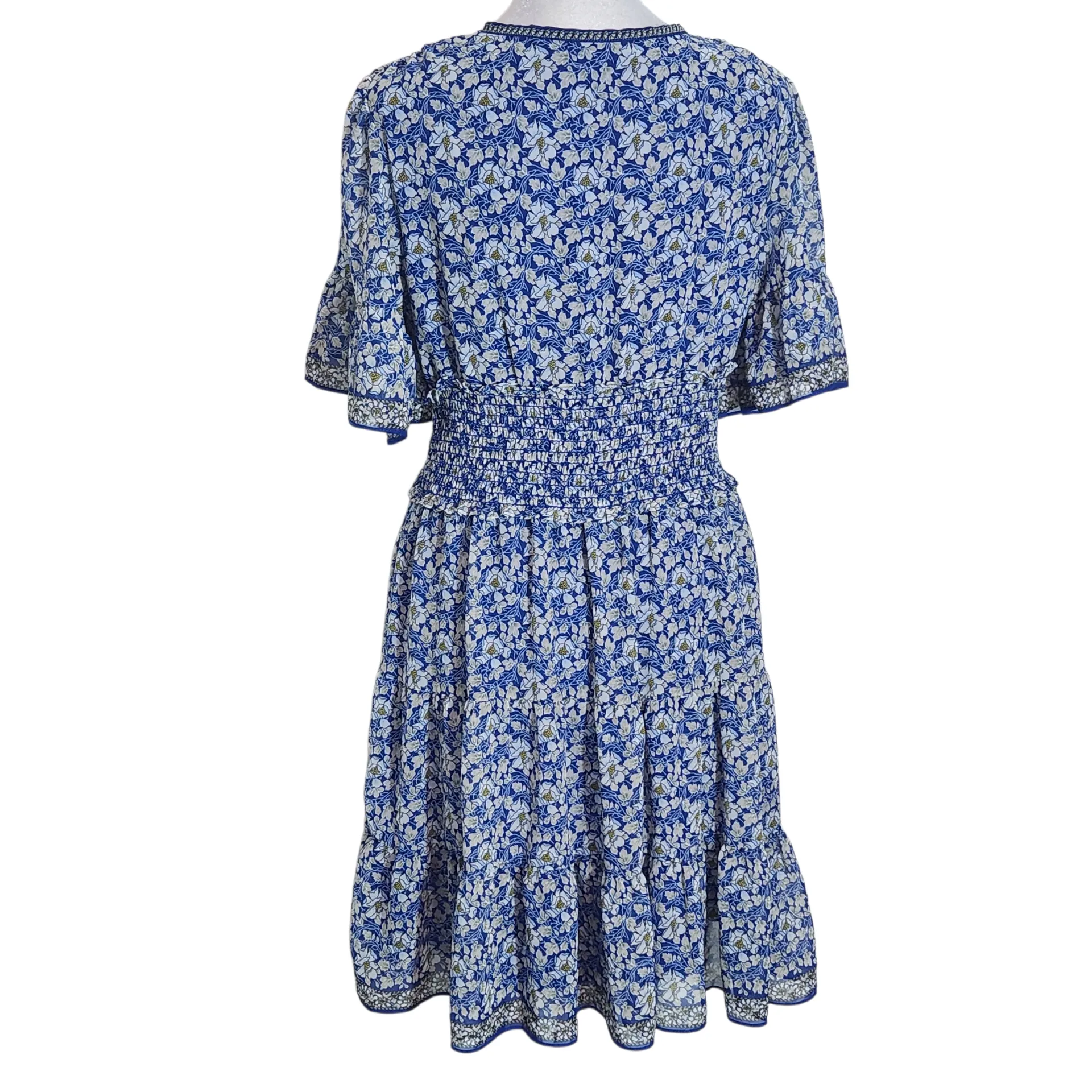 Max Studio Blue Floral Mini Dress Size Small Wedding Guest Dress - Image 2