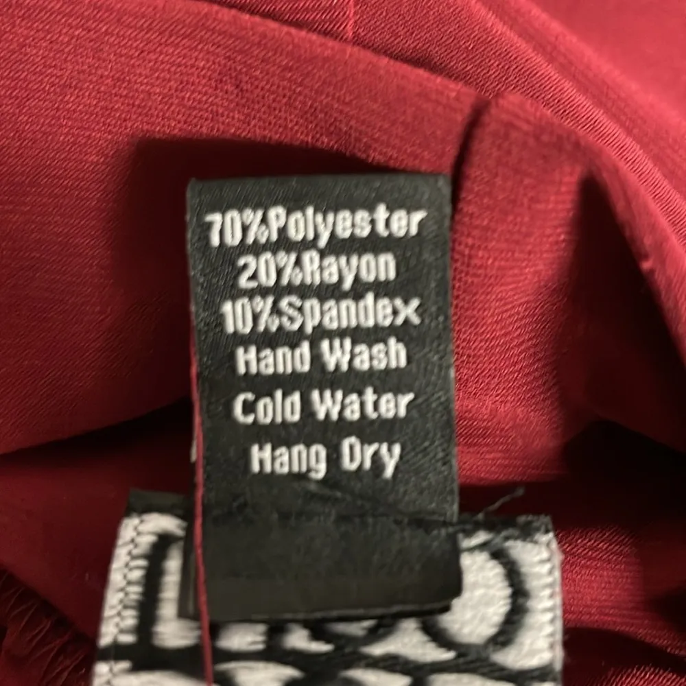 Clara Sun Woo Mock Neck Cold Shoulder Dress Merlot Womens Size Medium Red - Image 5