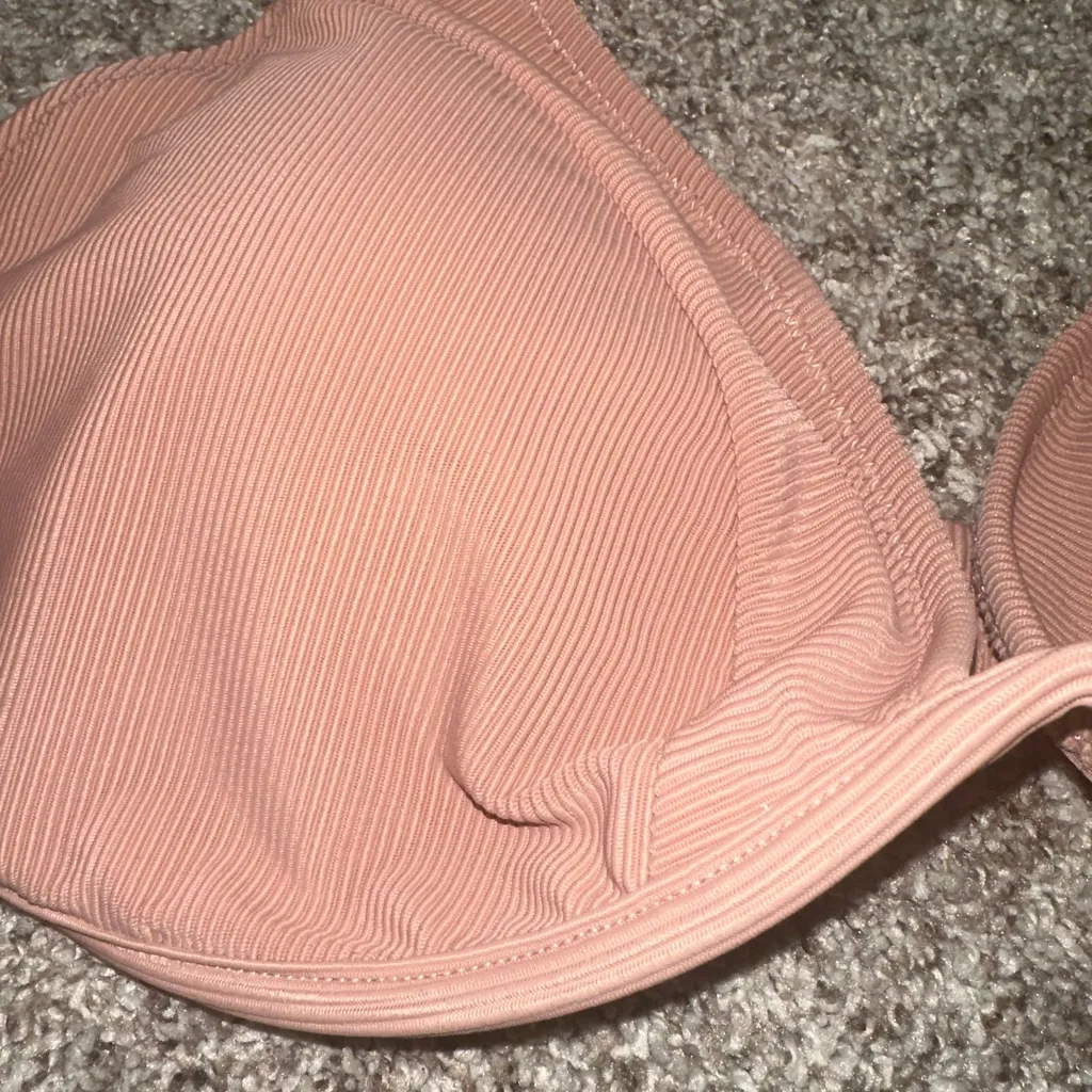 Good American Show off Curve‎ Bikini Top Mauve Pink Underwire Plus Size 6 (3XL) - Image 3