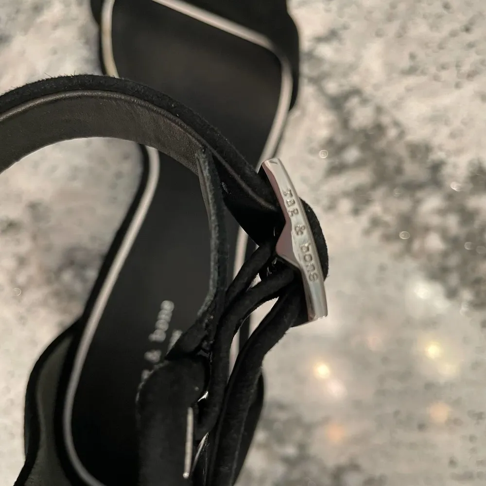 Rag & Bone Ellis Sandal High Heel Black Suede Size 39 9 NEW - Image 7