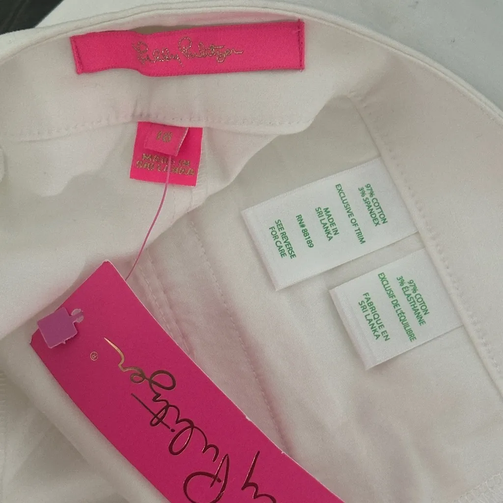 Lilly Pulitzer  White Semiformal Dress Shorts NWT - Image 7