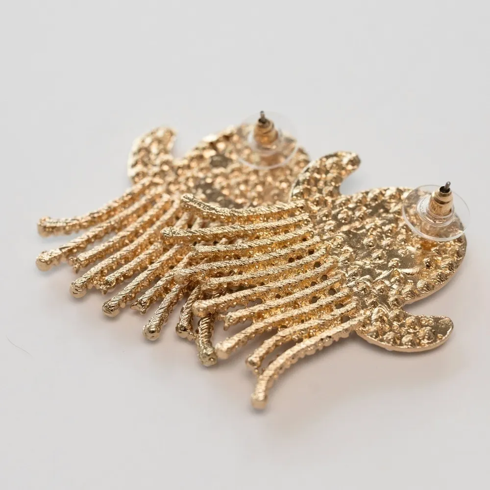 Pearl Ghost Halloween Earrings New Gold - Image 4