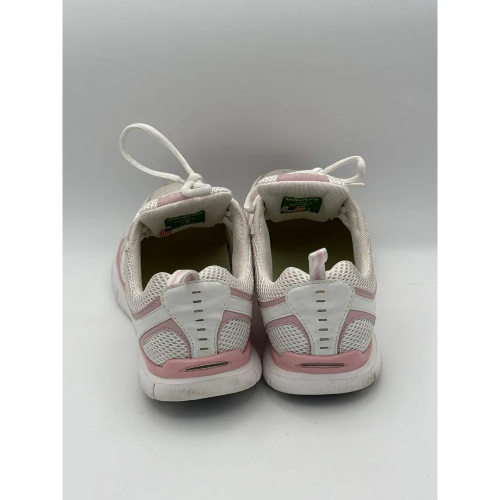 K-Swiss Womens 7.5B White & Pink Mesh Athletic Lace-Up Sneakers - Image 3