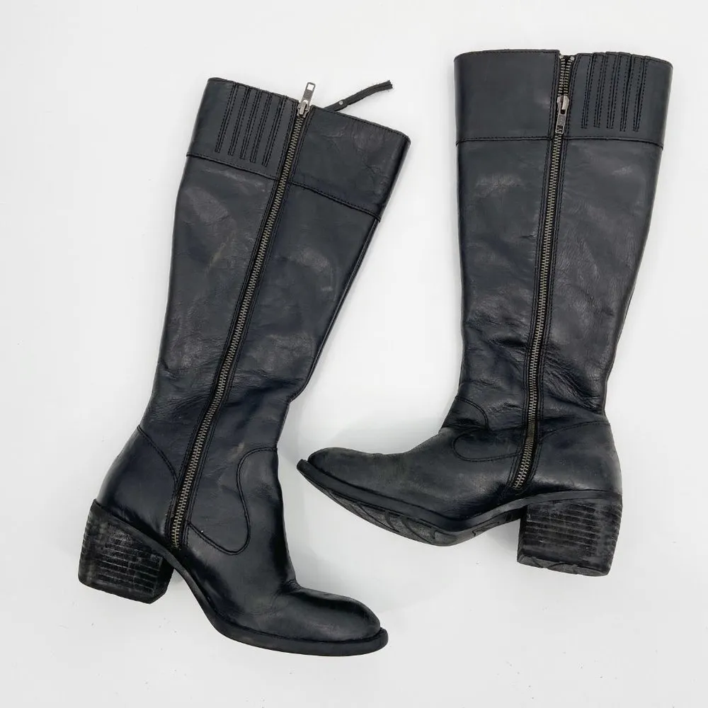 Born Black Leather Uchee Boot Knee High Size 7 - Image 88