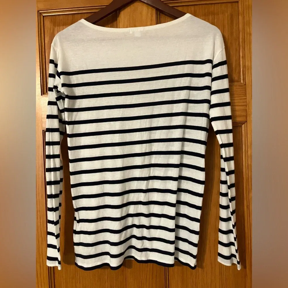 Gap Striped Luxe Boatneck Tee XS‎ - Image 6