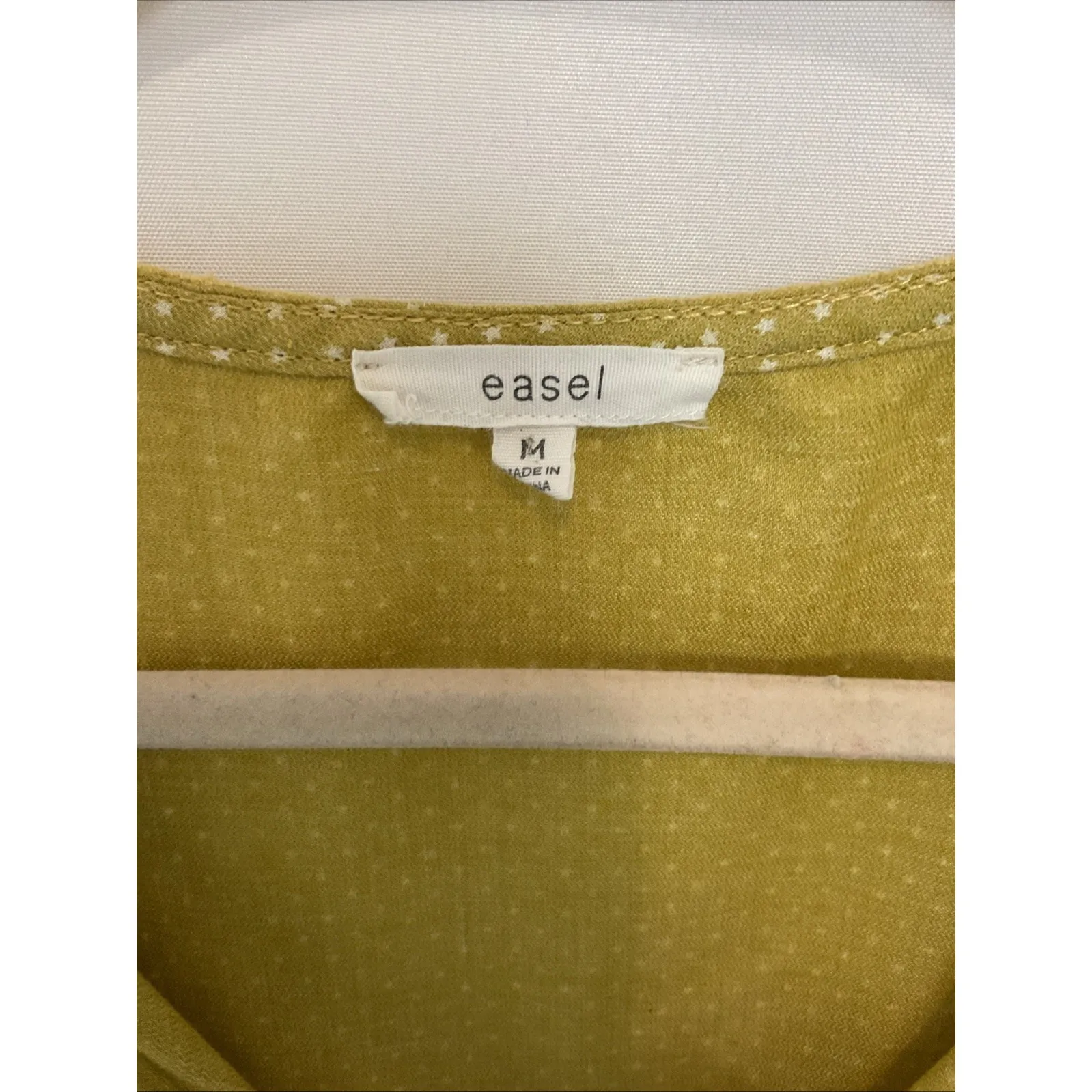 Easel  Green‎  Boho Embroidered Detailed  Crochet  Blouse Medium - Image 7