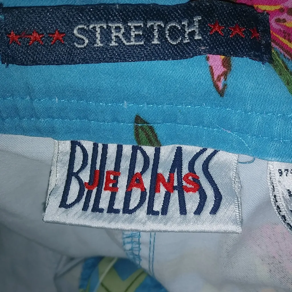 Bill Blass 14 Stretch Aloha Pineapples Jeans Capri Pants Plus - Image 7