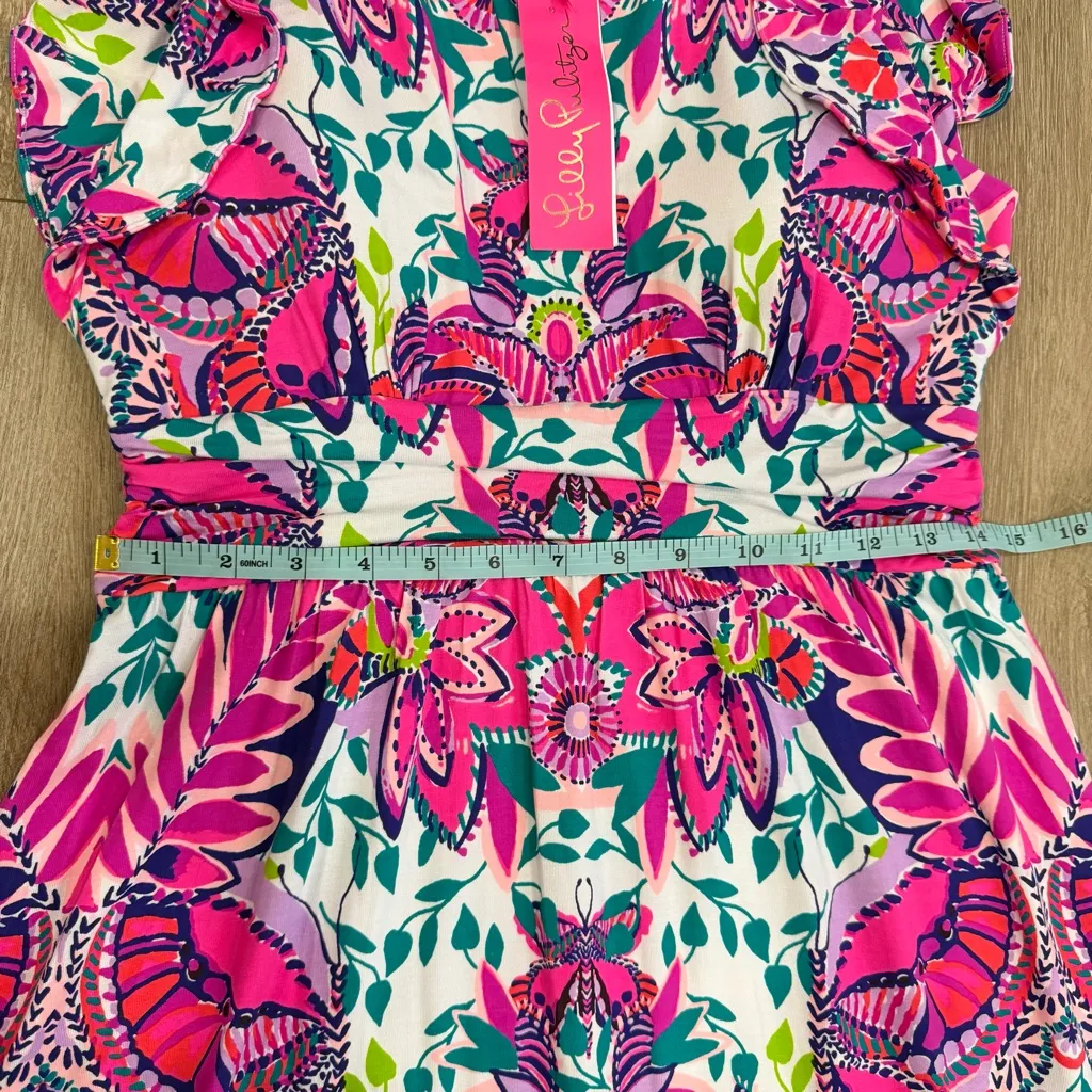 NWT Lilly Pulitzer Adriann Flutter Sleeve Maxi Dress Size Medium - Image 10