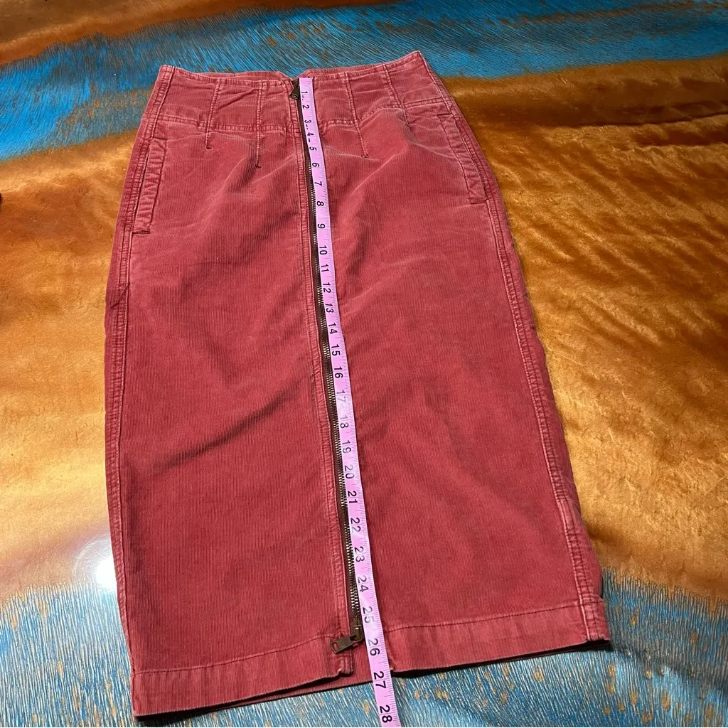 Free People We the Free I Want It All Cord Midi Skirt size 25 - Image 12