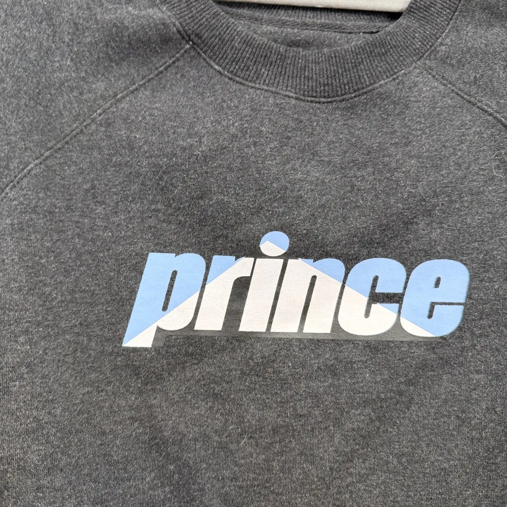 Prince sports match point cropped crew sweatshirt sz US L NWT pickleball Tennis Black Size L - Image 2