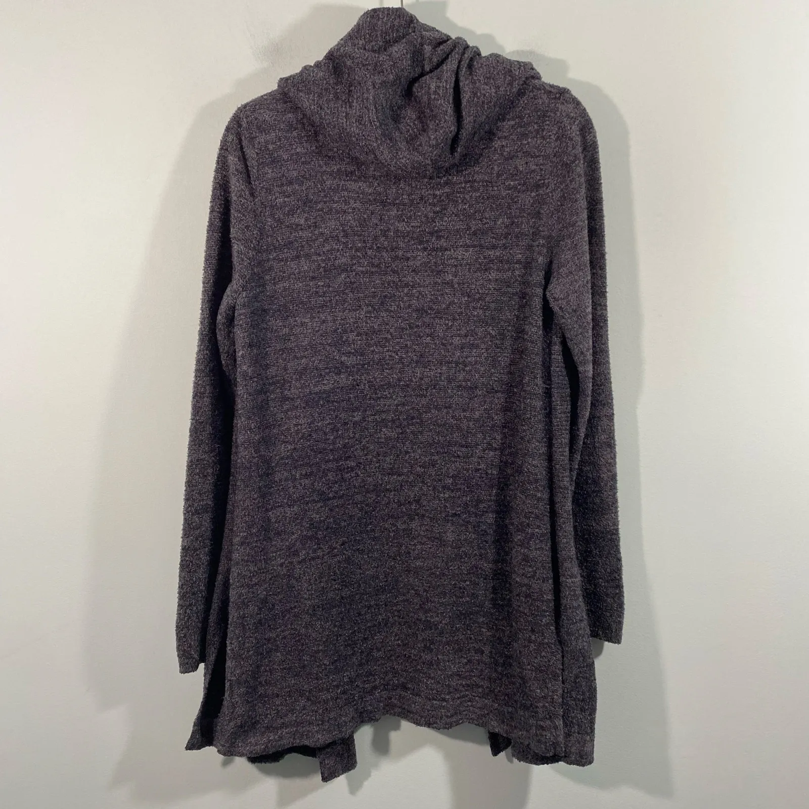 Barefoot Dreams Cozy Chic Grey Open Front Hooded Cardigan Size M #905 - Image 8