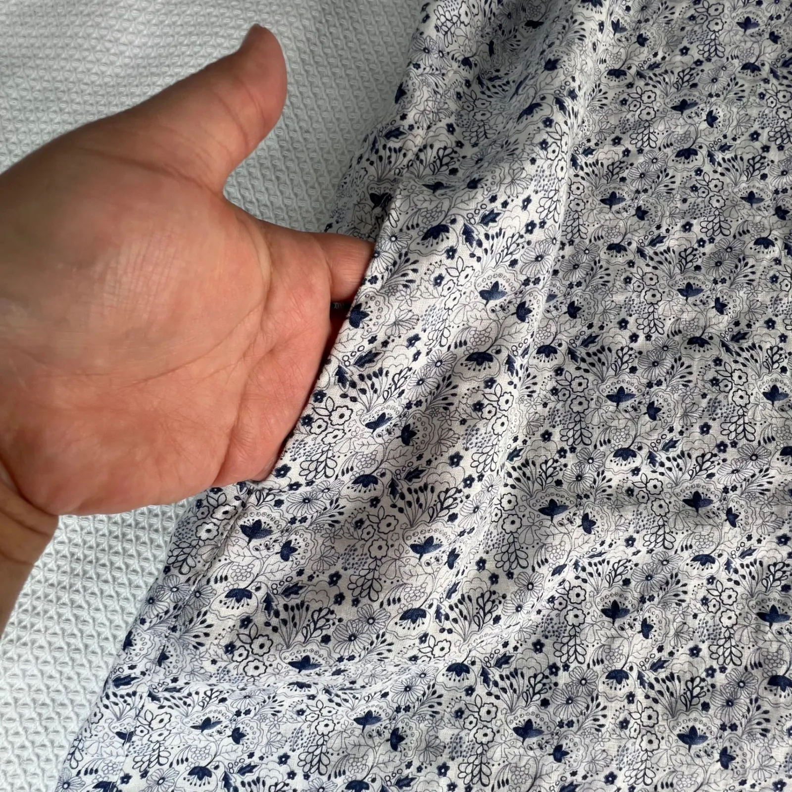 Cynthia Rowley 100% Linen Floral Sleeveless Button Down Shirt Dress Womens Sz XL - Image 3