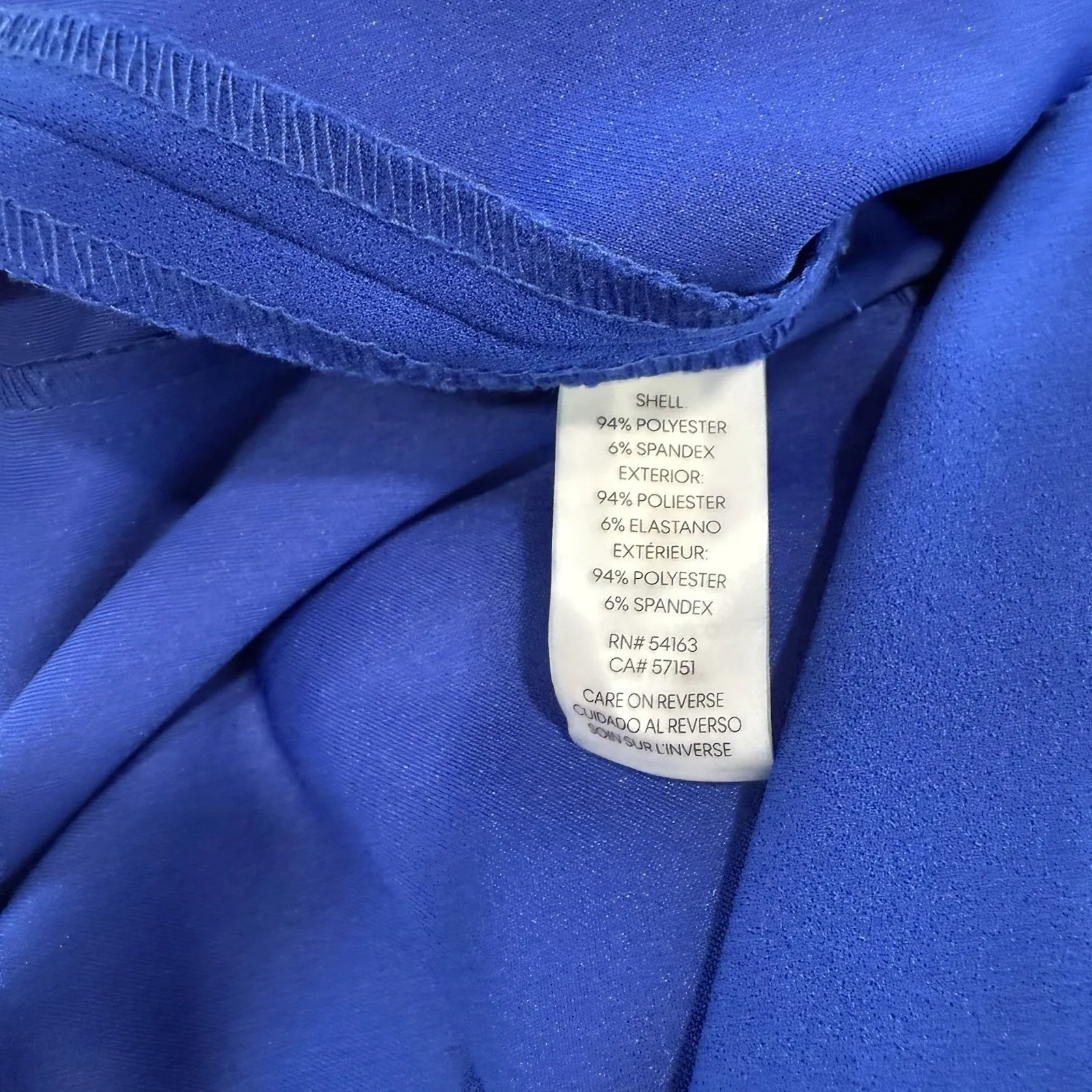 Calvin Klein Royal Blue Puff Sleeve Stretch Crepe Sheath‎ Dress Size 2 - Image 12