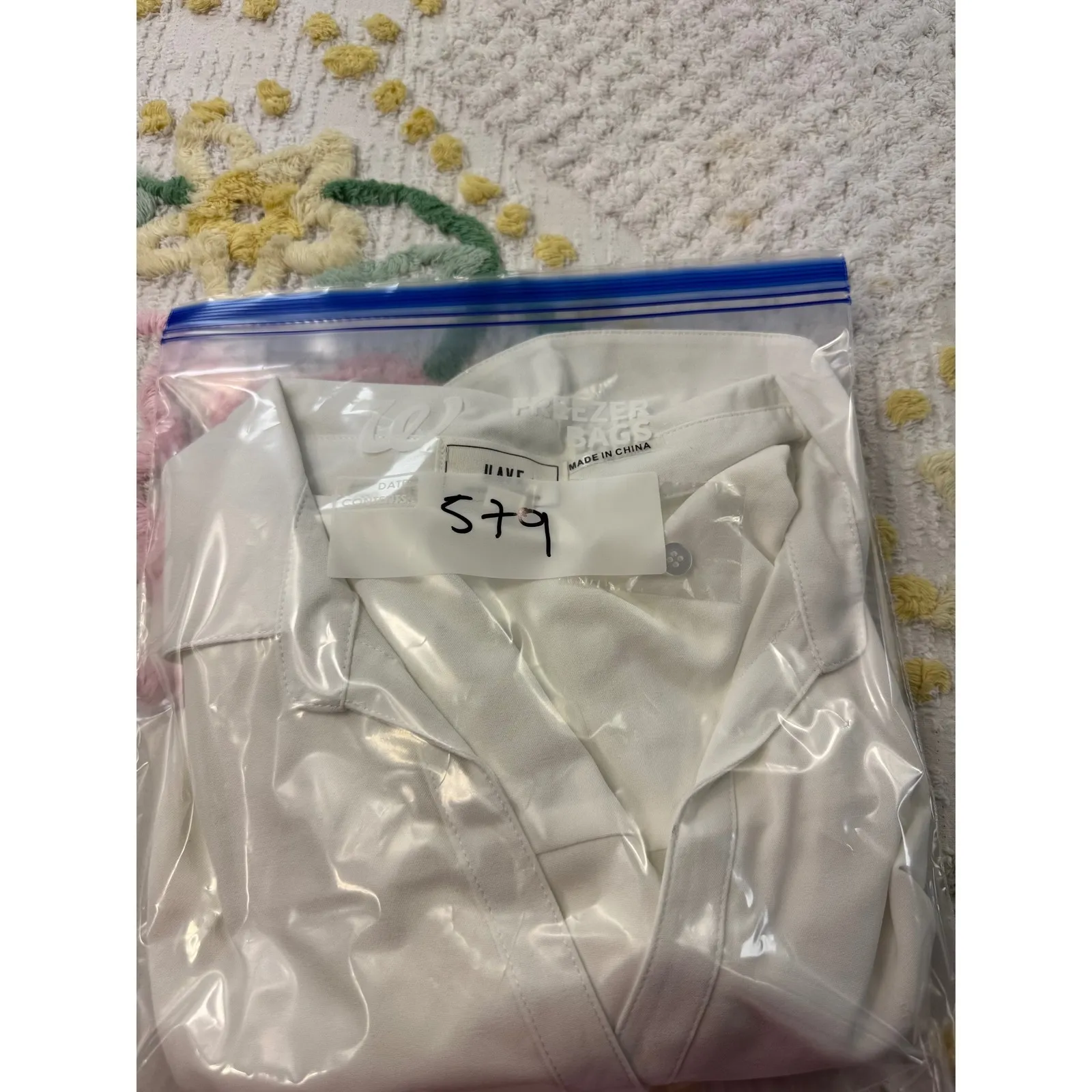 HAVE White Long Sleeve Collared Button Front Shirt Women's Size M Size M - Image 12