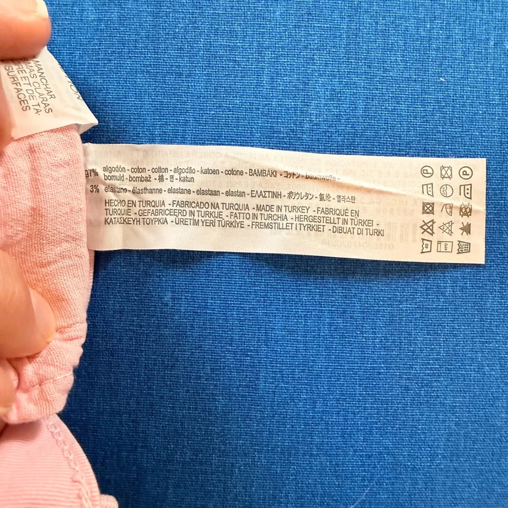 ZARA NWOT Soft Pink Ruffle Split Hemmed Cropped Stretch Trousers - Image 7