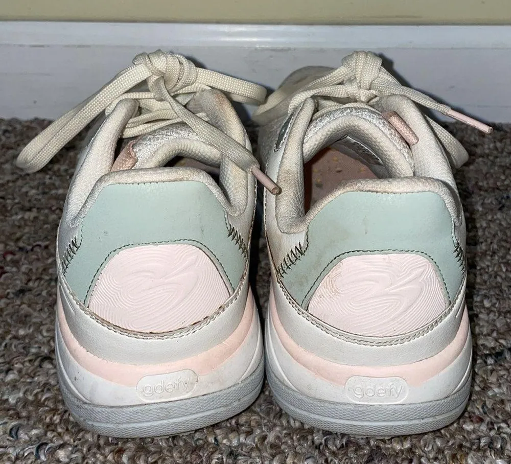 Women’s GDEFY Gravity Defyer Mighty Walk Athletic Shoes Off White/Pink White Size 7.5 - Image 8