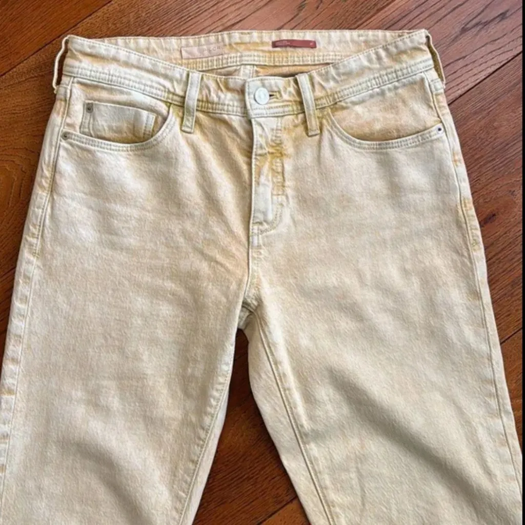 Anthropologie Pilcro the slim boyfriend jeans size 27 Yellow - Image 5