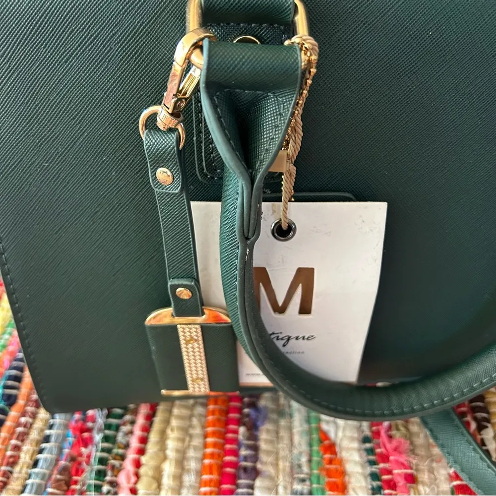 NEW Miztique Vegan Leather Pocketbook Bag Hunter Green - Image 6