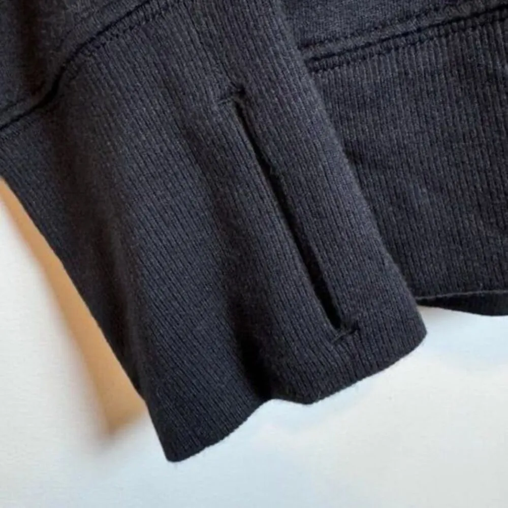 Athleta Sunrise V-Neck Black Sweatshirt - Image 3