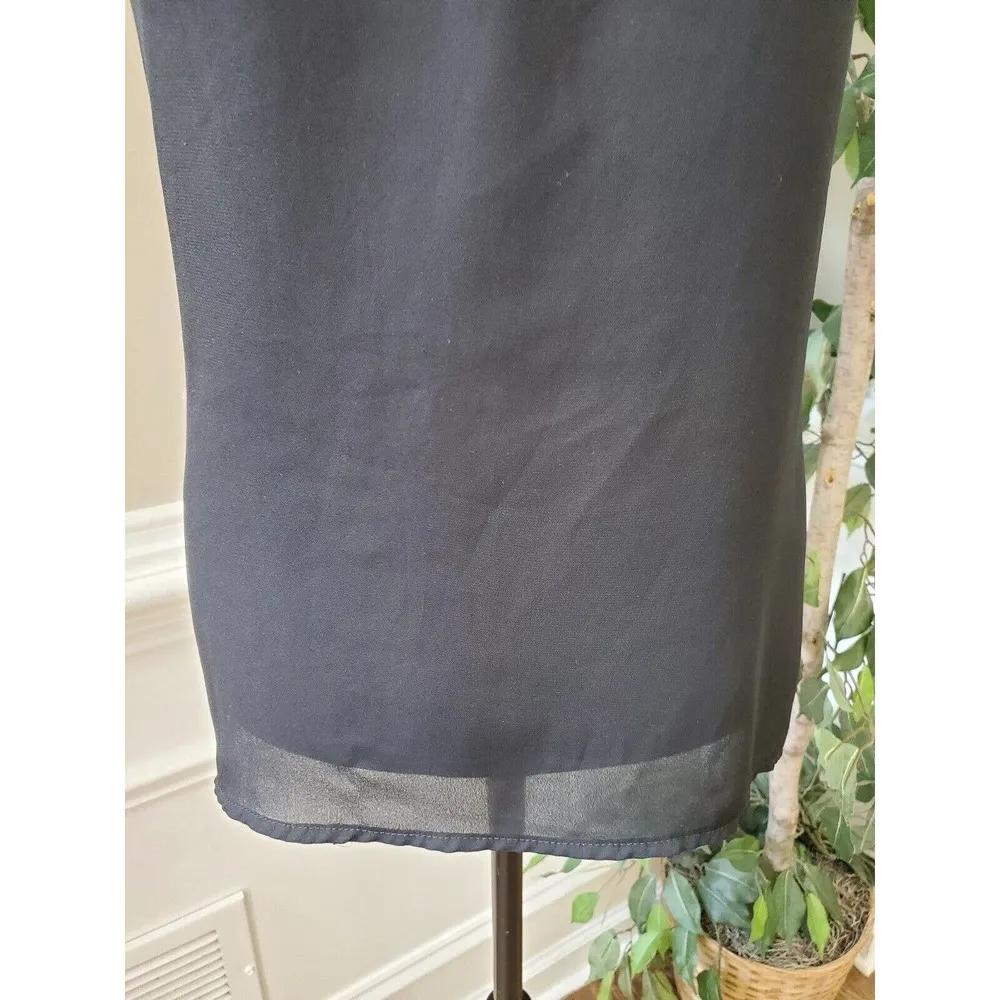 Love Riche Women's Black 100% Polyester Round Neck Sleeveless Top Blouse Size L - Image 3