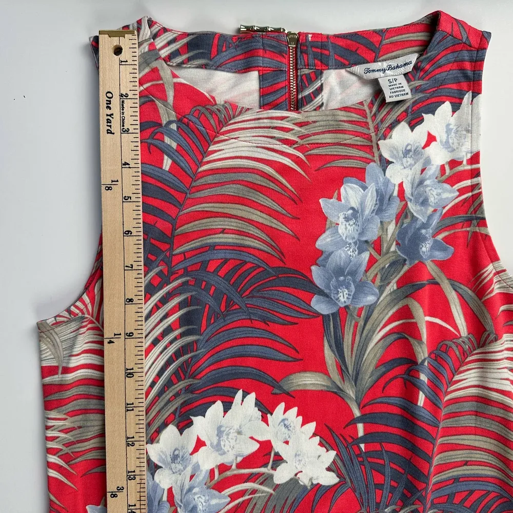 Tommy Bahama Women's Darcy Florida Fauna Dress Pink Floral Size Small - Image 9