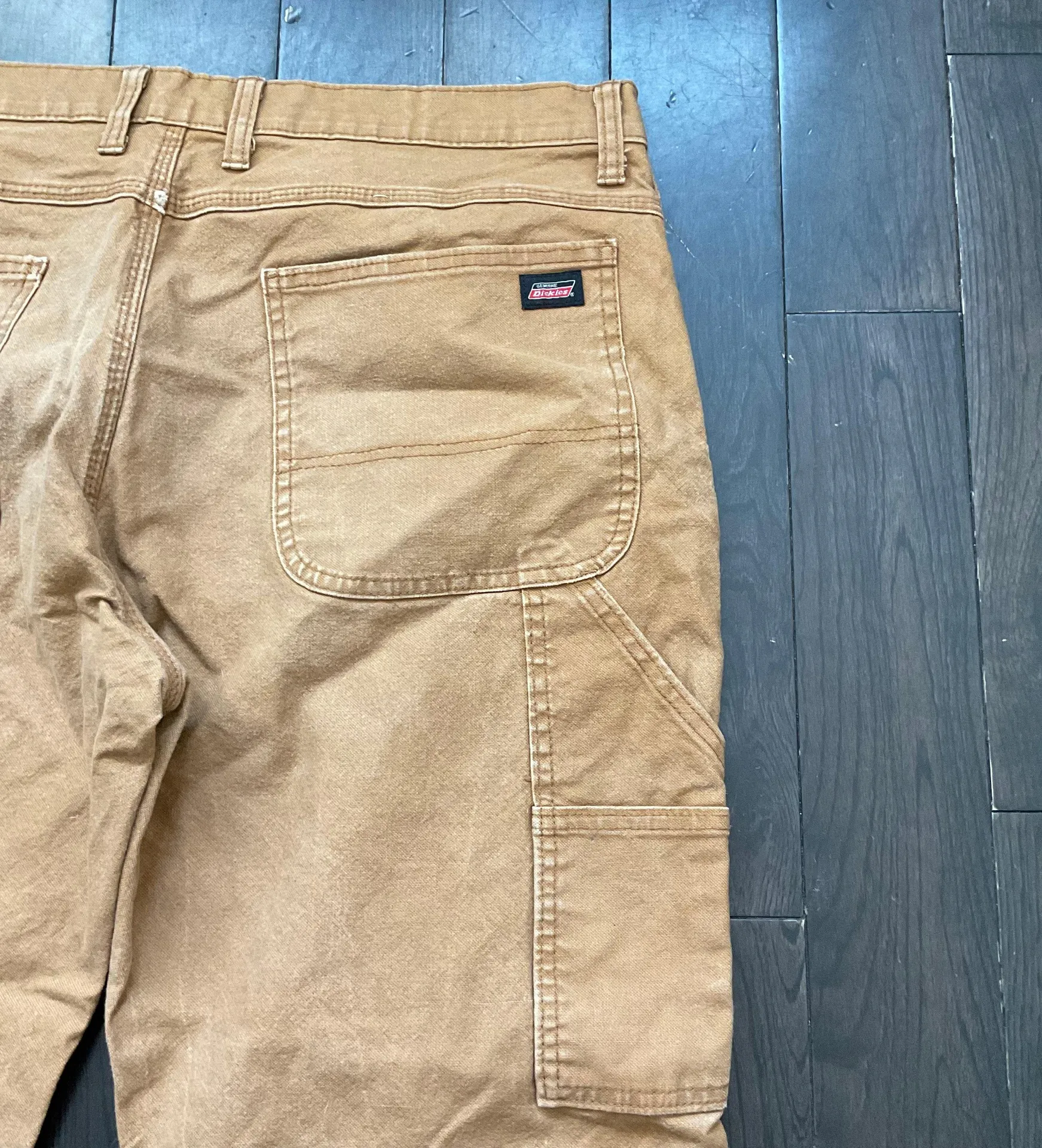 Tan Distressed Utility Workwear Painter Pants size 38x32 - Image 7